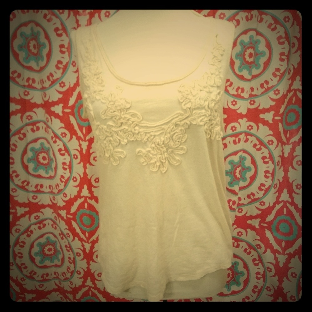 LC Lauren Conrad Scoop Sleeveless Cotton Blend Top